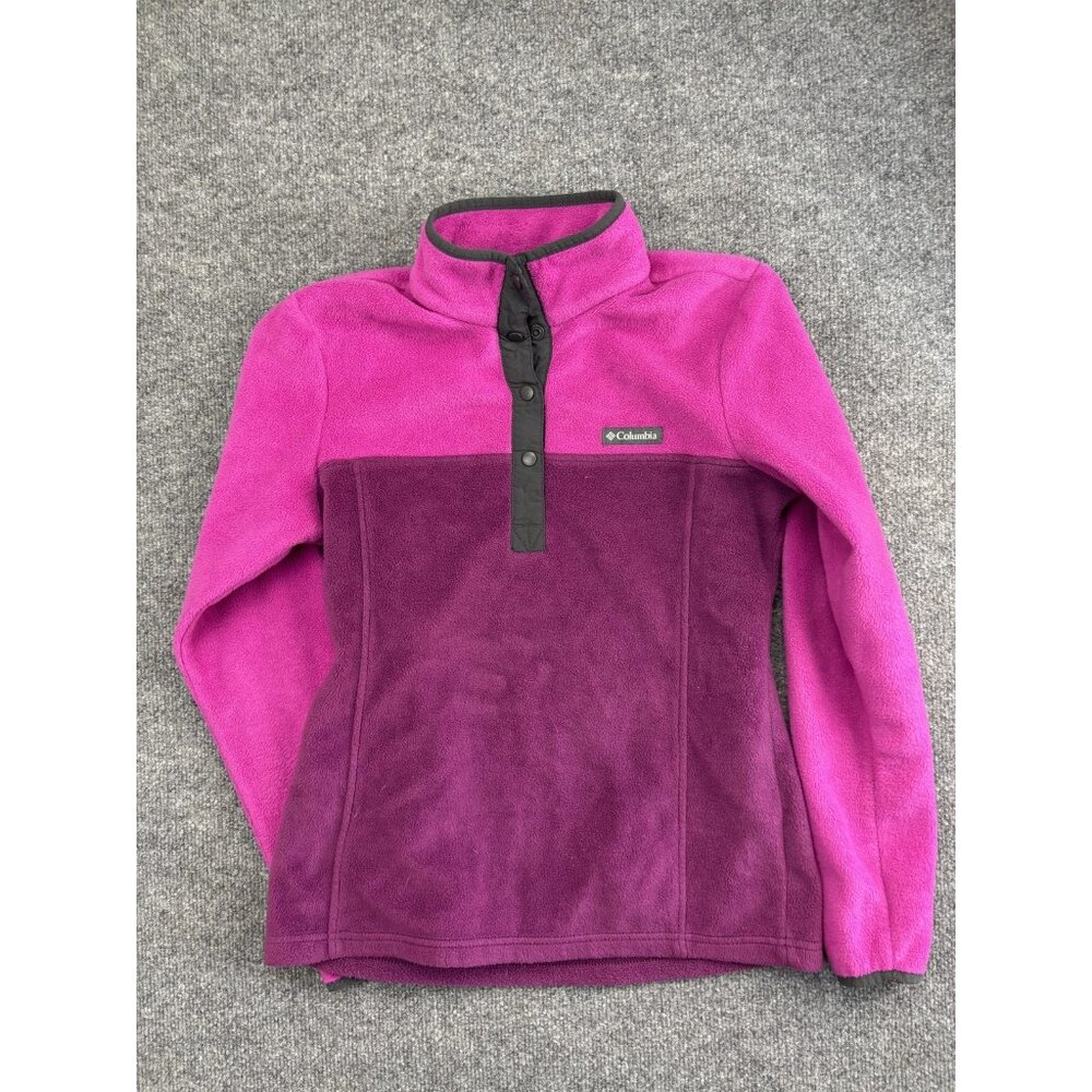 Columbia Sweater Womens Small Purple Fleece Pullover Outdoor Hiking Layer